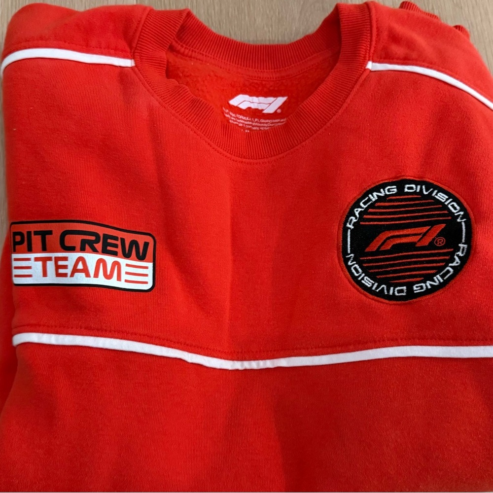 F1 Racing Division Men's Red Crewneck Sweater